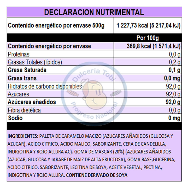 Paleta Bubbaloo Xtreme Mora Azul 20 Piezas