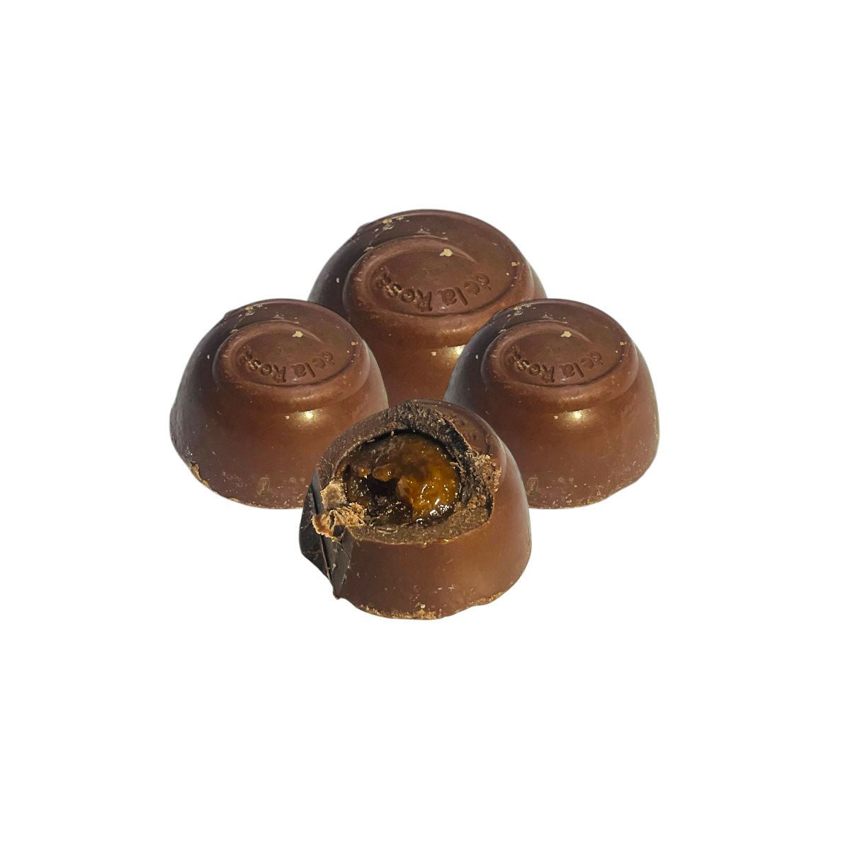 De La Rosa Bombon Sabor Chocolate Relleno Sabor Cajetta Envinada 100Pz 1Kg