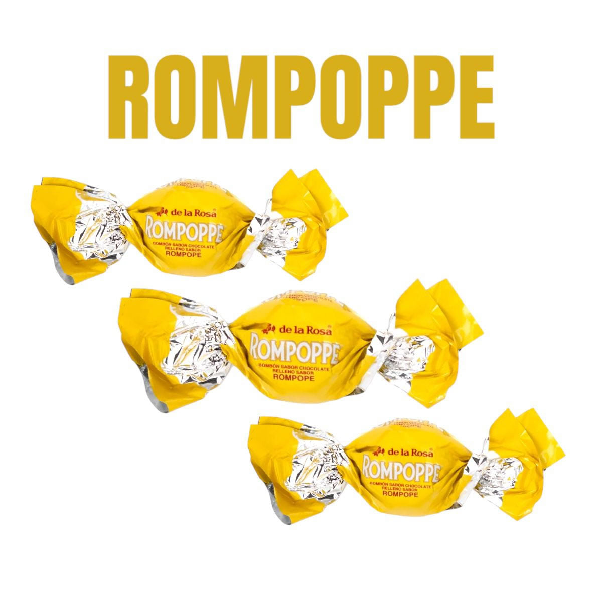 De La Rosa Bombon Sabor Chocolate Relleno Sabor Rompope 100Pz 1Kg