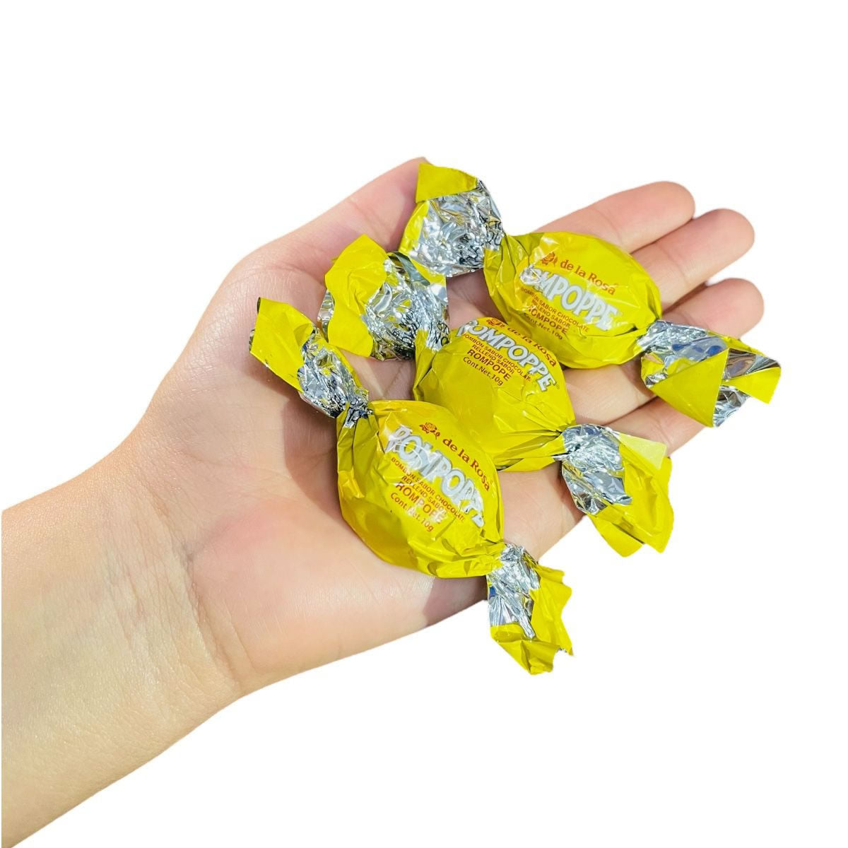 De La Rosa Bombon Sabor Chocolate Relleno Sabor Rompope 100Pz 1Kg