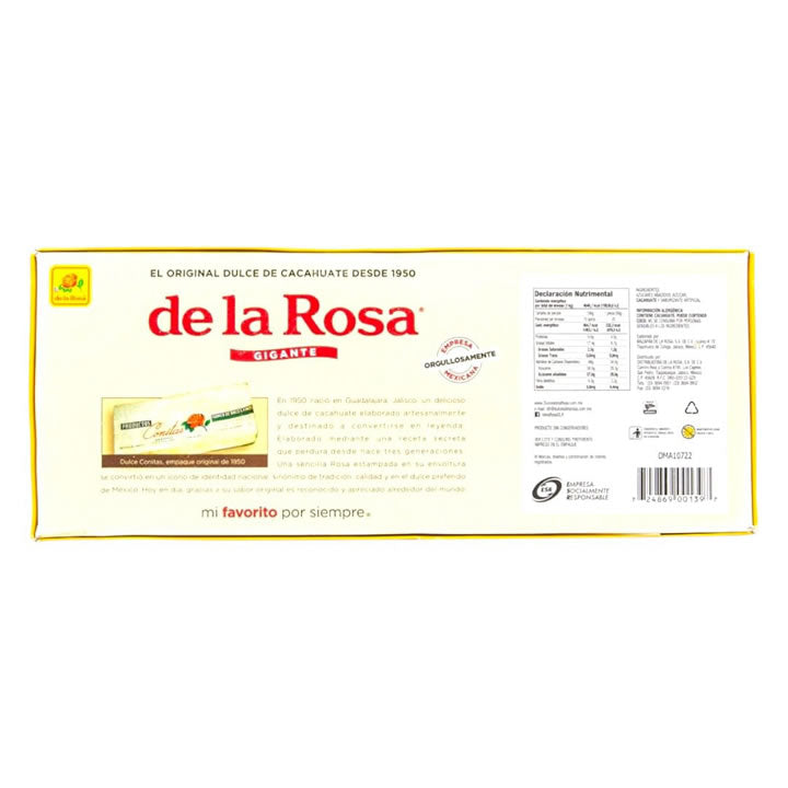 Mazapan De Cacahuate Original Gigante De La Rosa 20 Piezas De 50g c/u 1kg