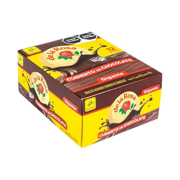 Mazapan De Cacahuate Cubierto De Chocolate Gigante De La Rosa 12 Piezas De 60g c/u 792g