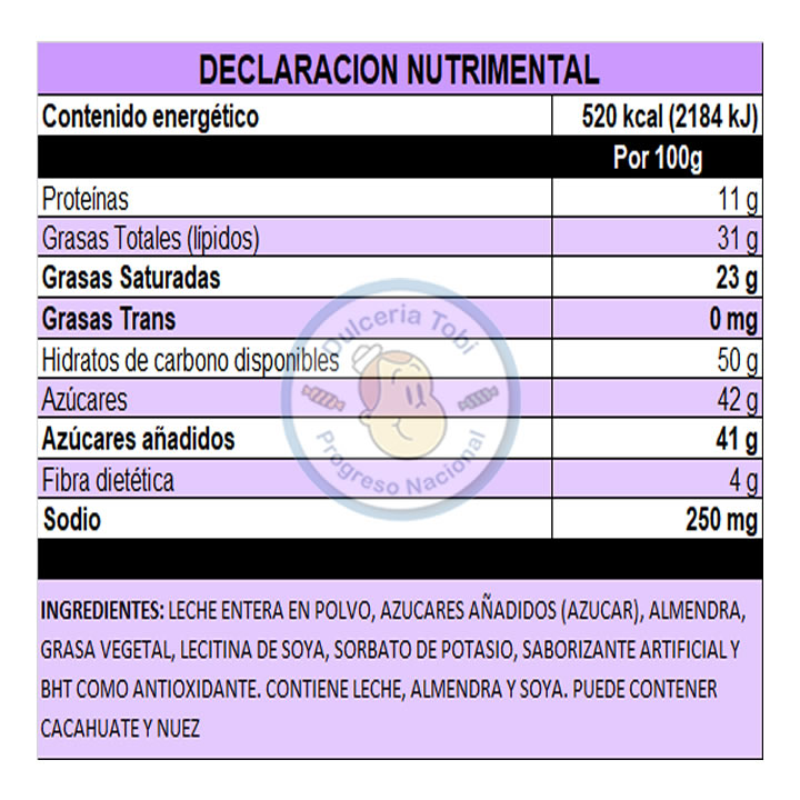 Laposse Mazapan Leche Almendra 18pz 360gr