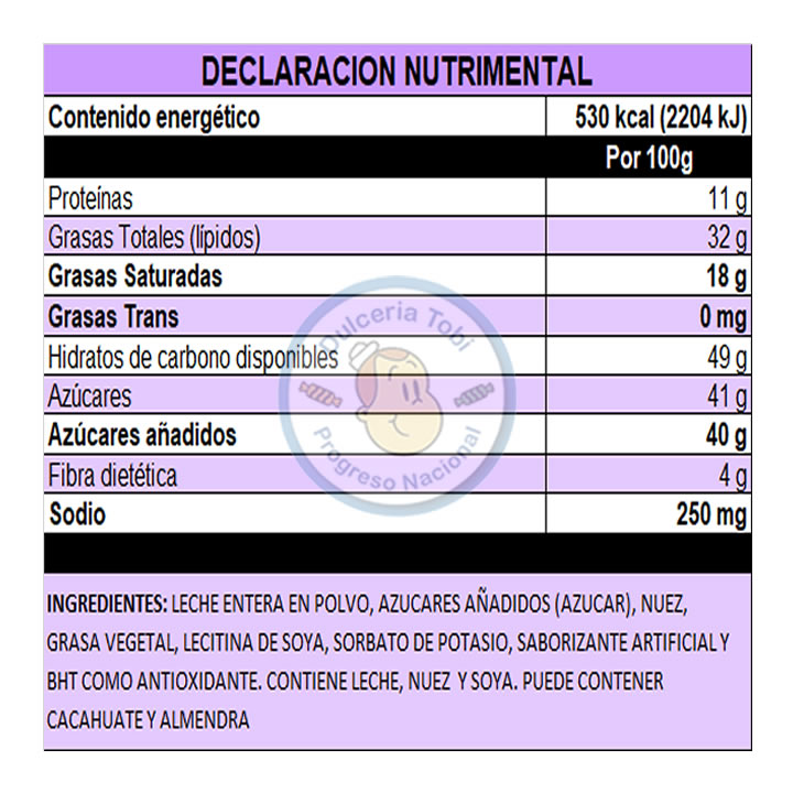 Laposse Mazapan Leche Nuez 18pz 360gr