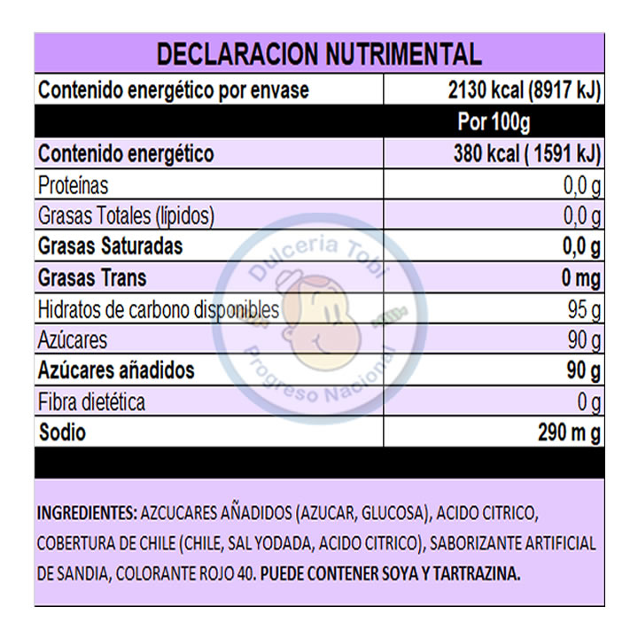 Miguelito Paleta De Sandía Cubierta De Chilito 40 Piezas