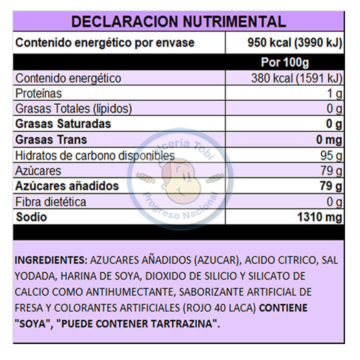 Miguelito Chilito En Polvo Sabor Fresa De 250gr