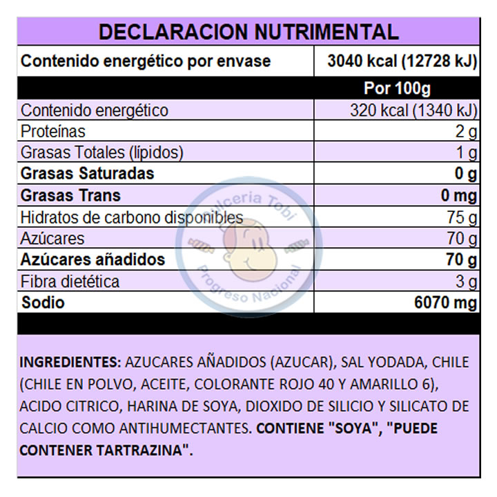 Miguelito Chilito En Polvo Sabor Mango Tarro De 950gr