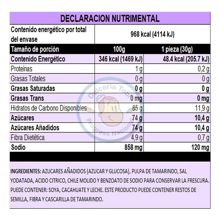 Pulparindo Sabor Chamoy De La Rosa 20 Piezas De 14G C/u