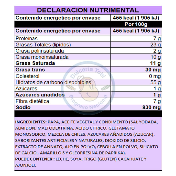Tubi Papa Sol Habanero Limón 100gr