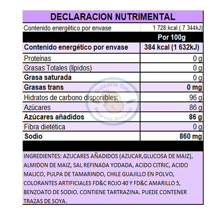 Tamborines Dulce Enchilado Con 100 Pzas