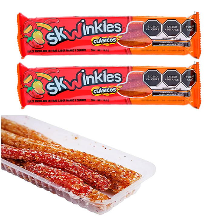 Skwinkles Clásicos De Mango/Chamoy 12 piezas