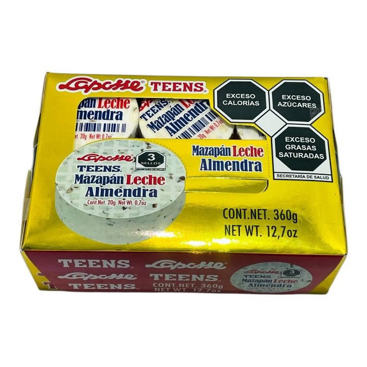 Laposse Mazapan Leche Almendra 18pz 360gr