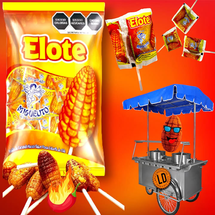 Miguelito Paleta De Elote Cubierta De Chilito 40 Piezas