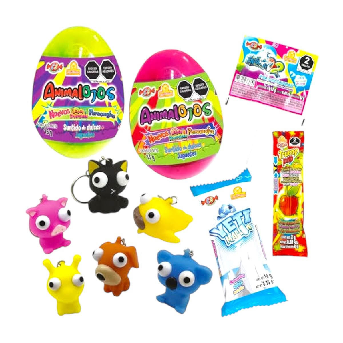 Las Delicias Animalojos Huevo Con Dulces Y Juguete 15gr C/u