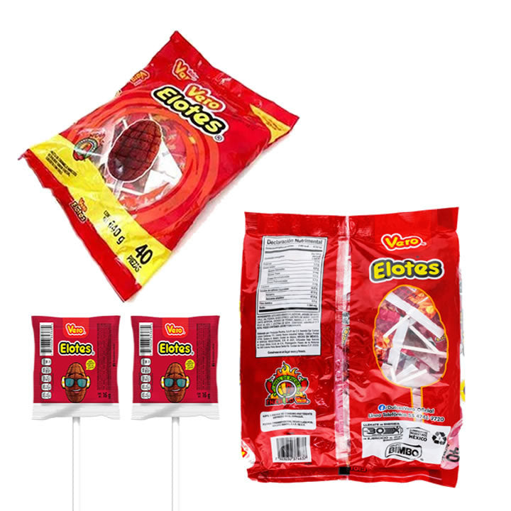 Vero Paleta Elote Con Chile 40 Piezas