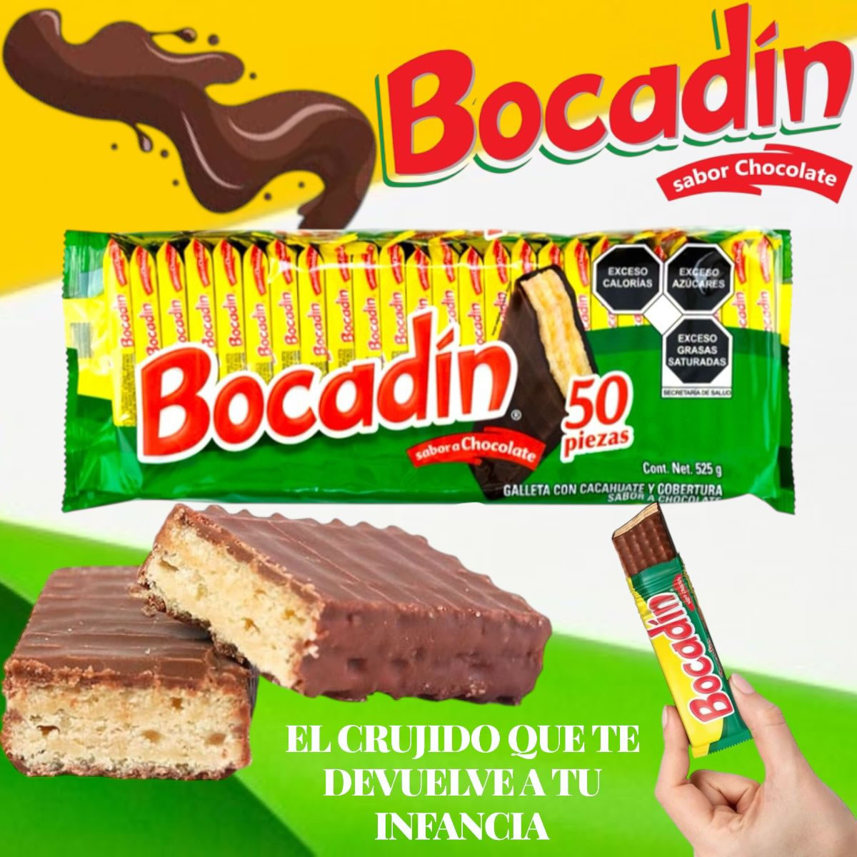 Bocadin Galleta Sabor A Chocolate 50 Piezas
