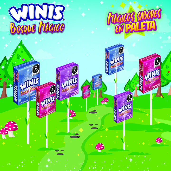 Winis Paleta Bosque Mágico Multisabor 40pz
