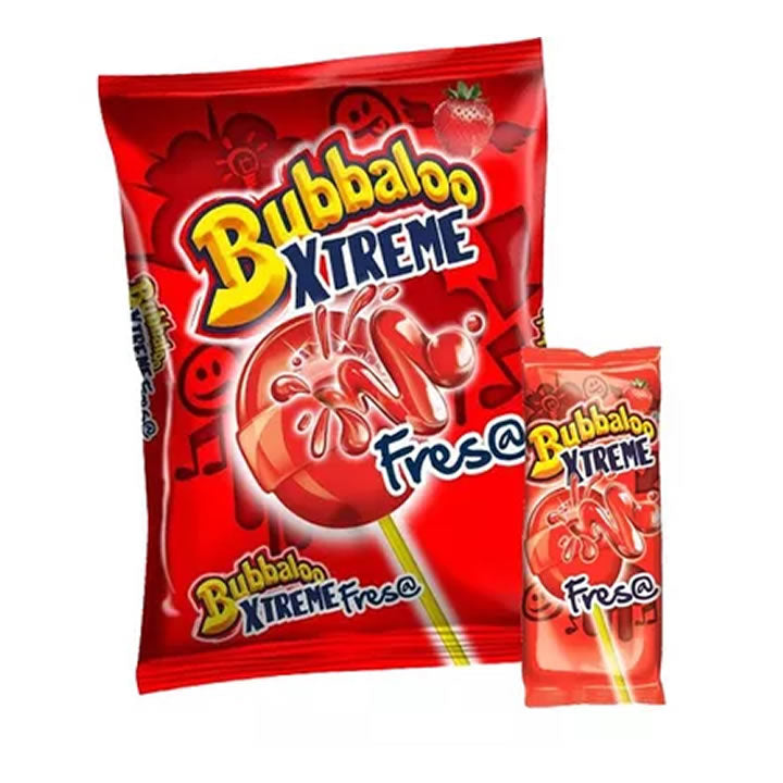 Paleta Bubbaloo Xtreme Fresa 20 Piezas