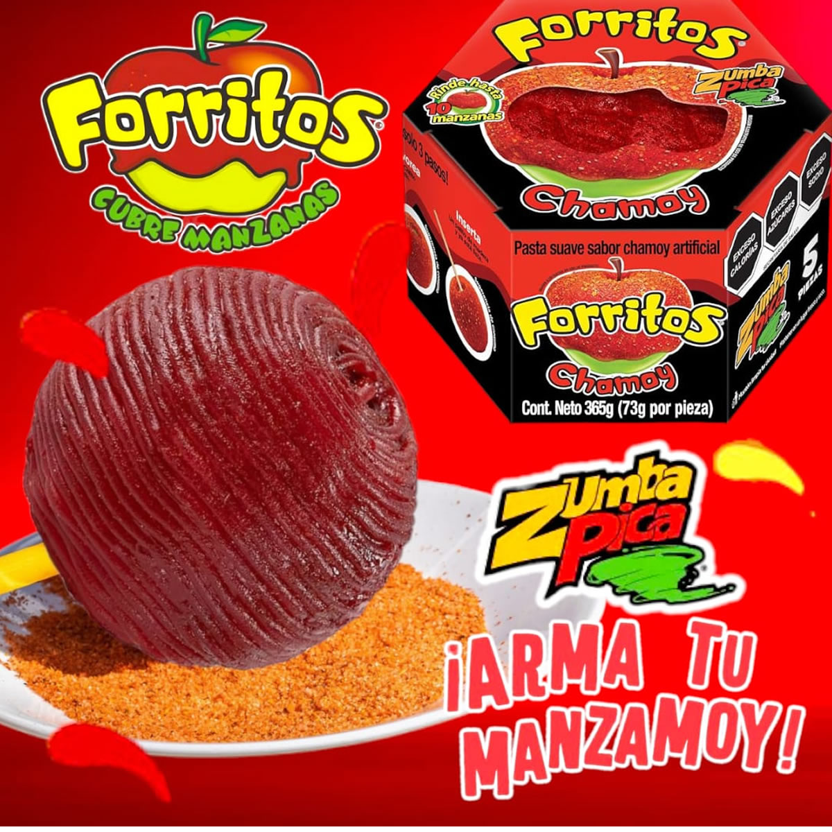 Forritos De Chamoy Pasta Para Cubrir Manzana Rinde Hasta 10 Pz