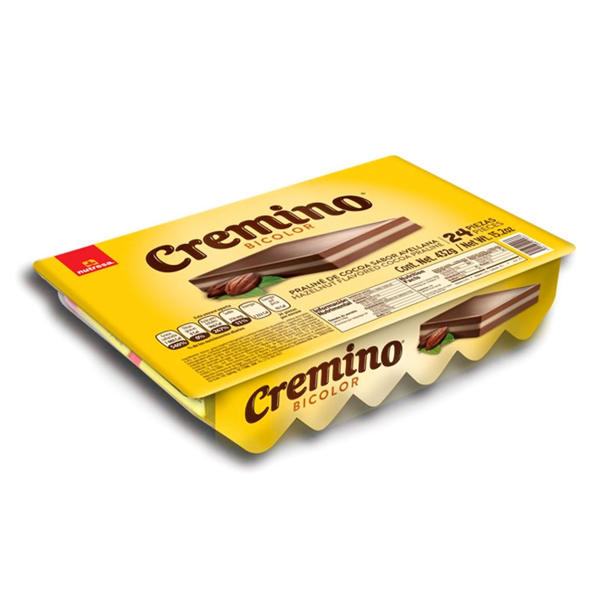 Cremino Chocolate En Forma De Tableta Bicolor 24 Piezas