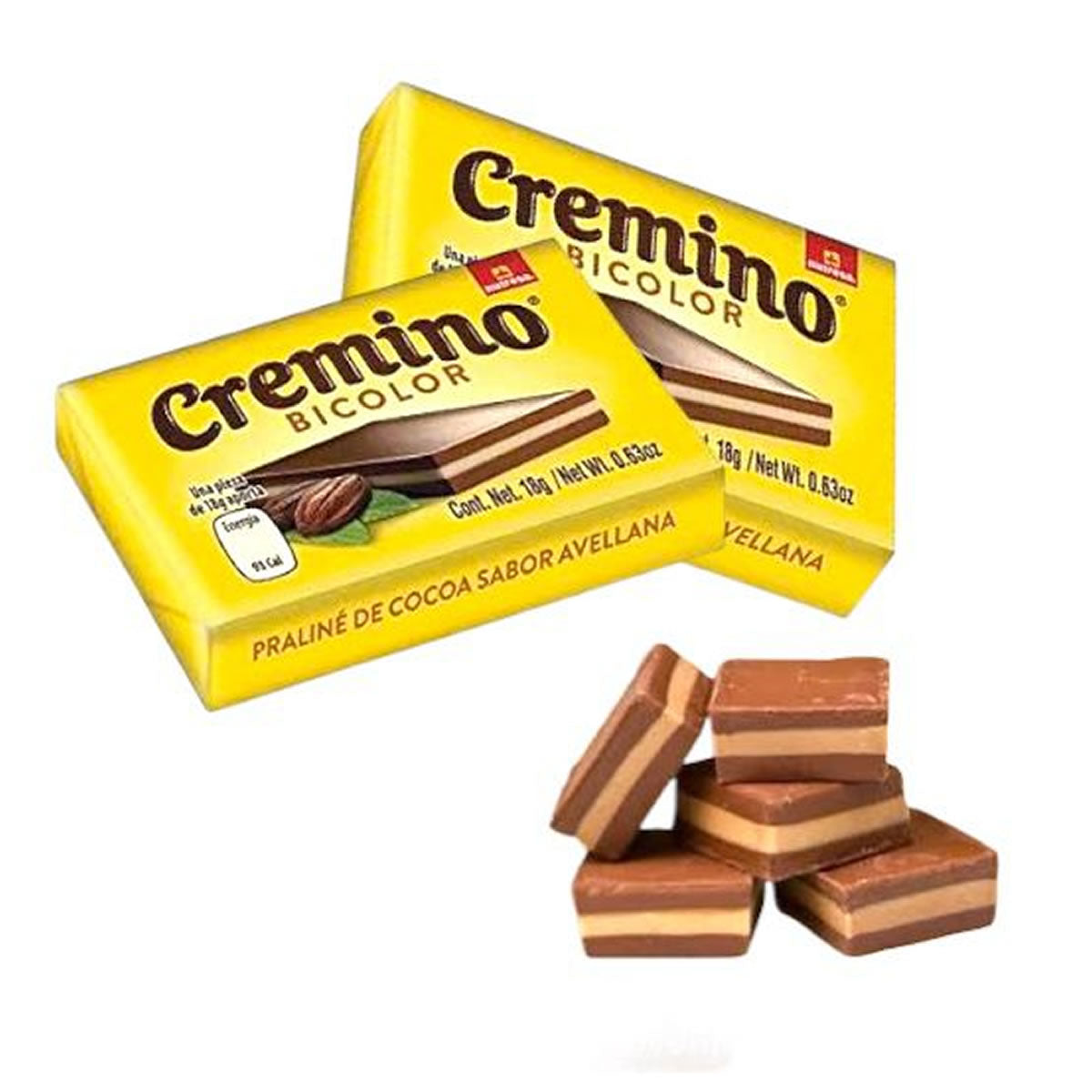 Cremino Chocolate En Forma De Tableta Bicolor 24 Piezas
