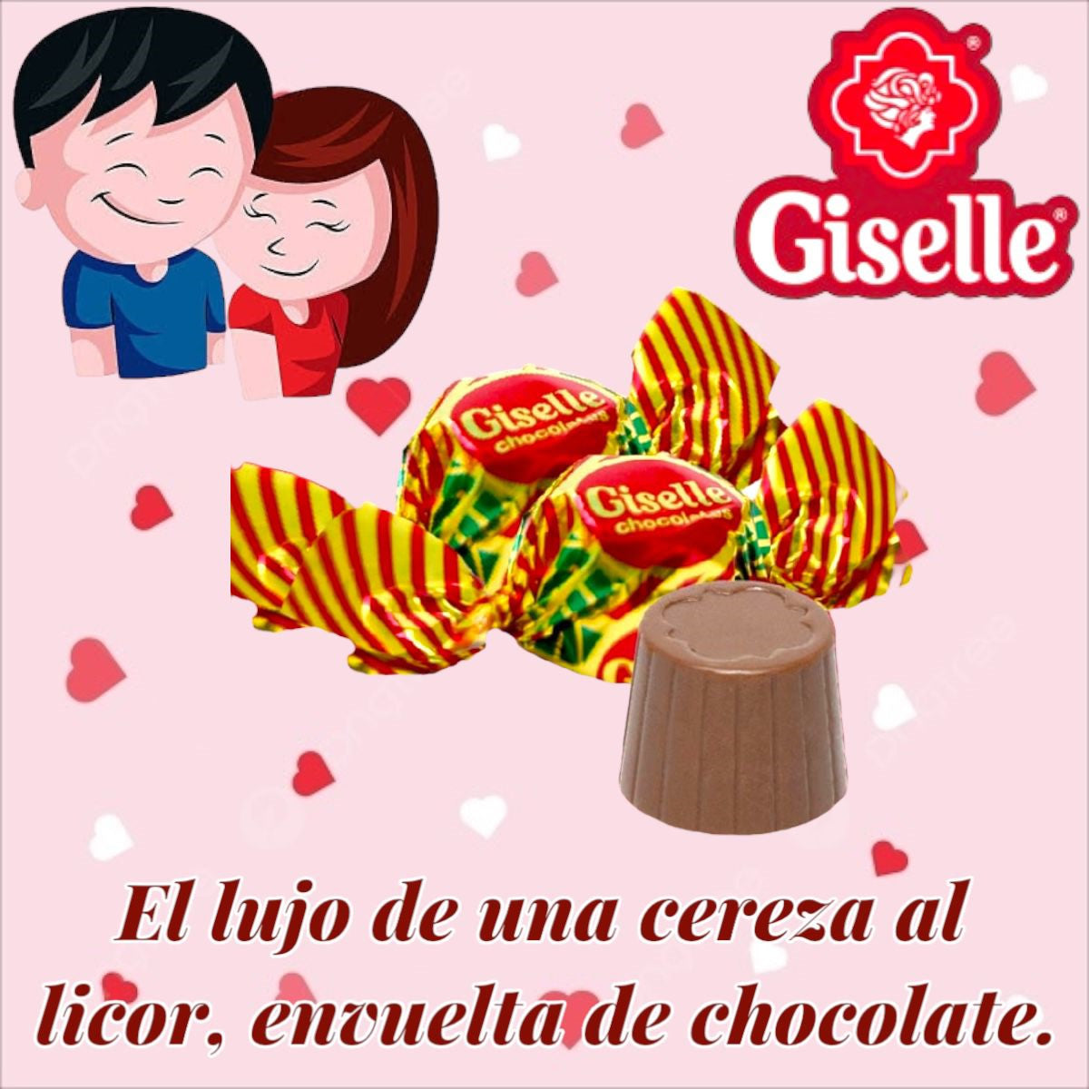 Giselle Bombon Sabor Chocolate Relleno Sabor Cereza Al Licor 1Kg