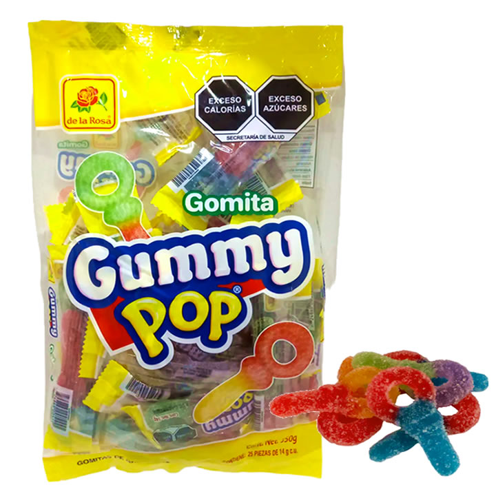 Gomitas Gummy Pop De La Rosa 25 piezas 350G