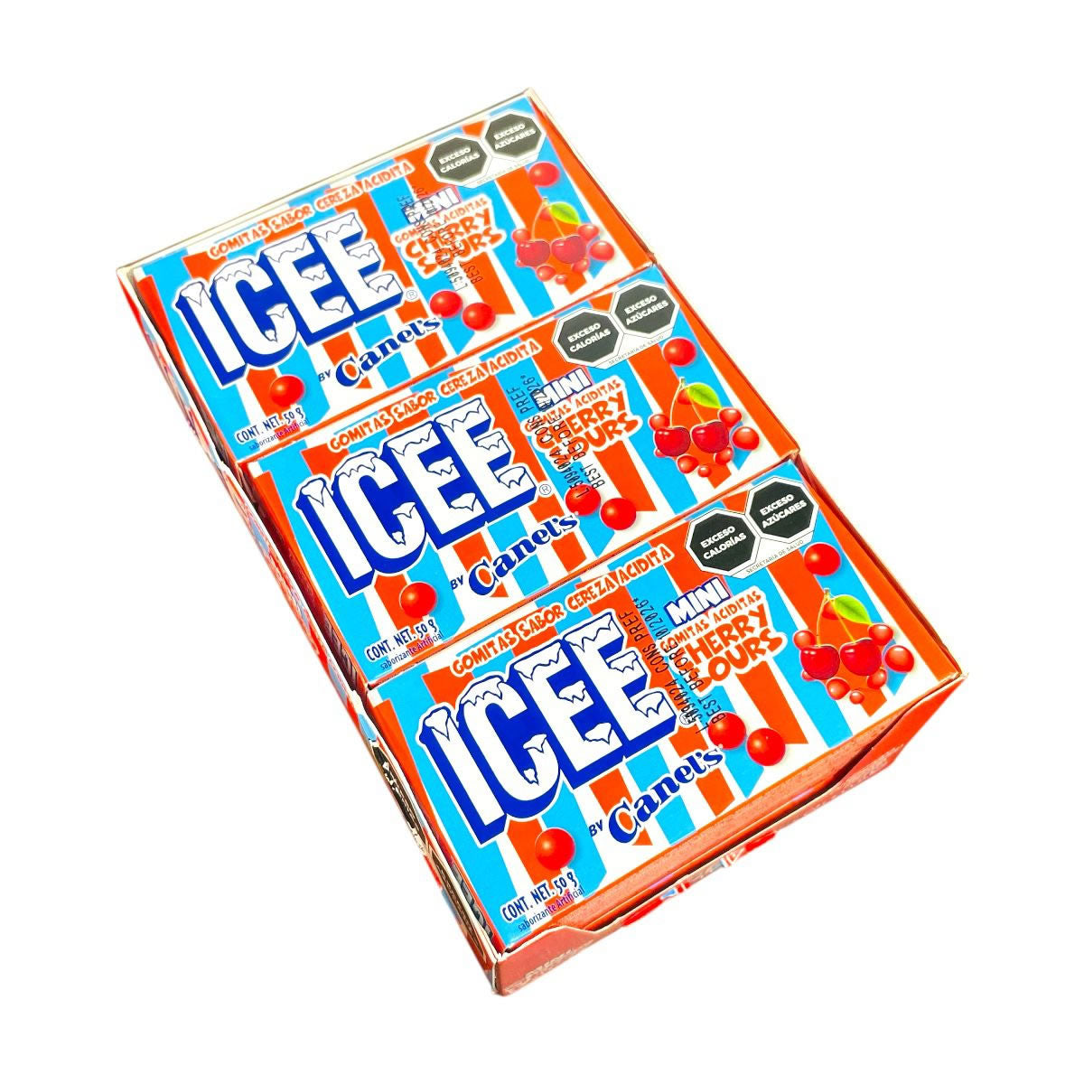 Icee Gomitas Mini Sabor Cereza Acidita 9 Piezas De 50gr C/una