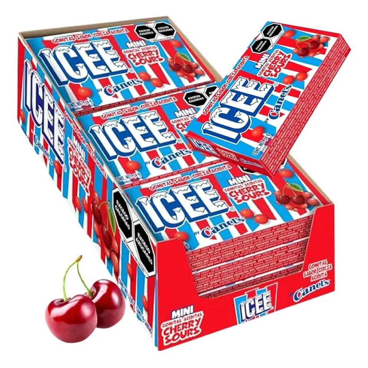 Icee Gomitas Mini Sabor Cereza Acidita 9 Piezas De 50gr C/una