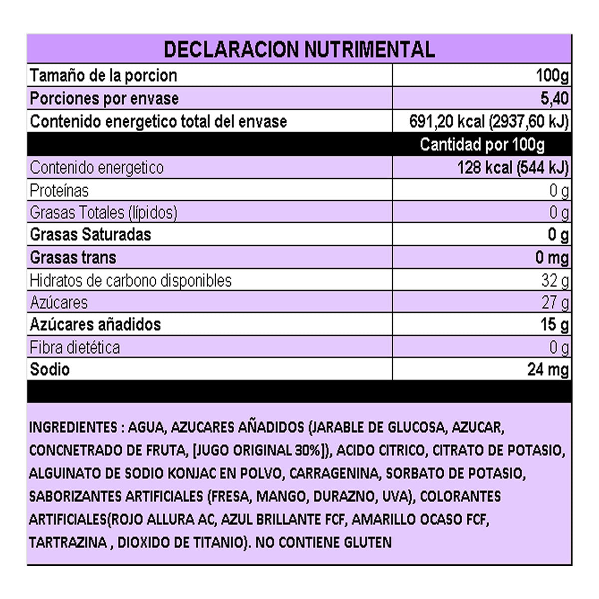 Jelly Freeze Golosina Congelable 30Pz Las Delicias