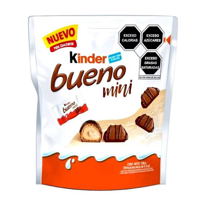 Kinder Bueno Mini Galleta Con Relleno Cremoso 20Piezas 108g