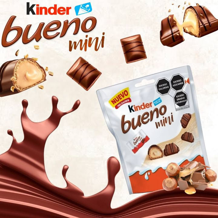 Kinder Bueno Mini Galleta Con Relleno Cremoso 20Piezas 108g