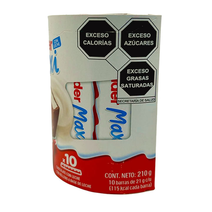 Kinder Maxi Chocolate Con Leche 10 Piezas