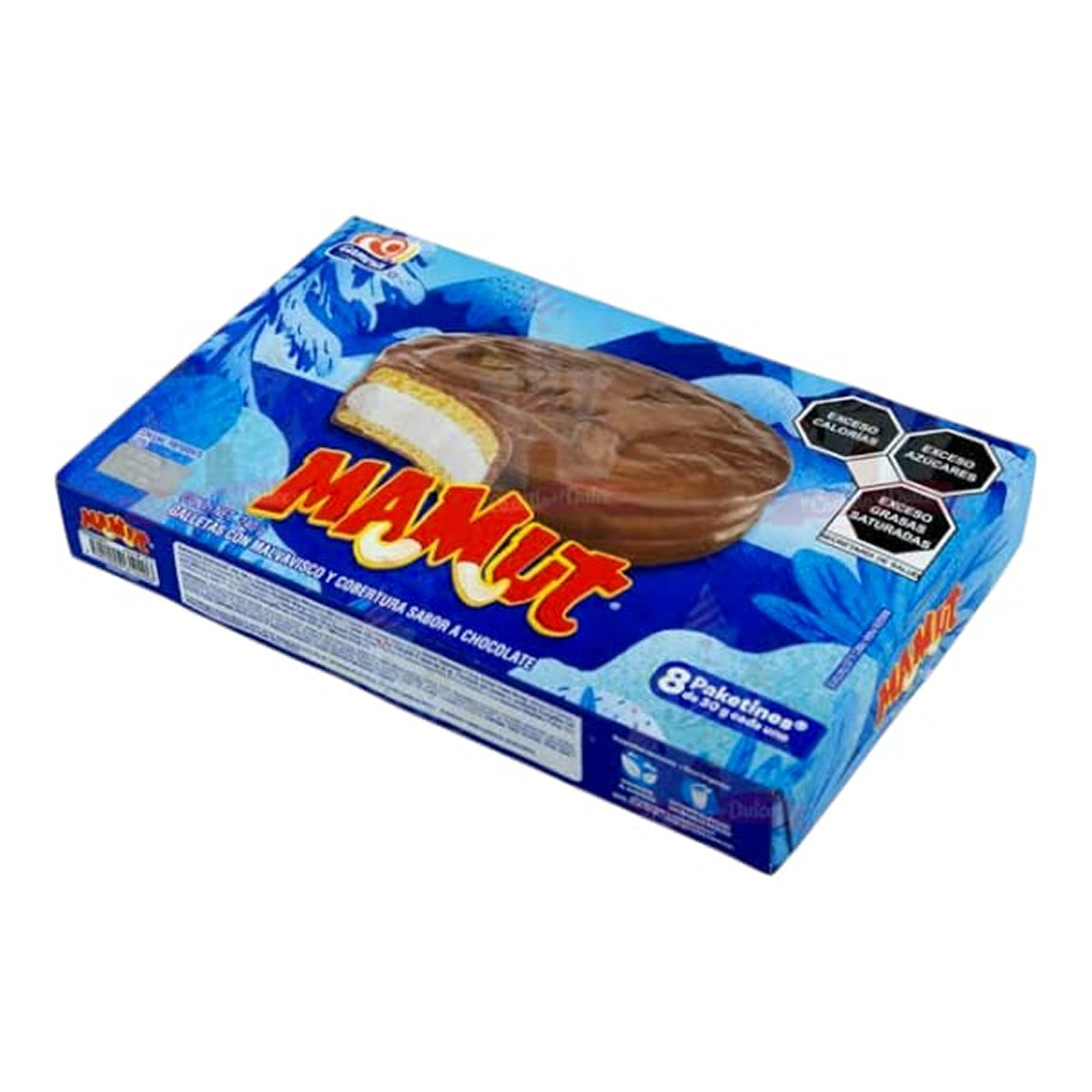 Mamut Galletas Con Malvavisco Y Cobertura Sabor A Chocolate 8 Paketines
