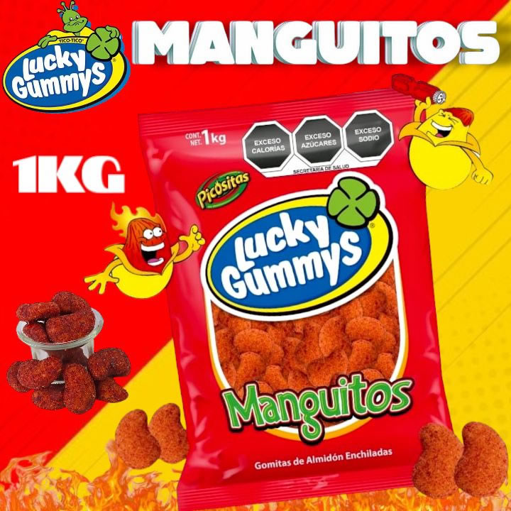 Gomitas Lucky Gummys Manguitos Enchilados 1Kg