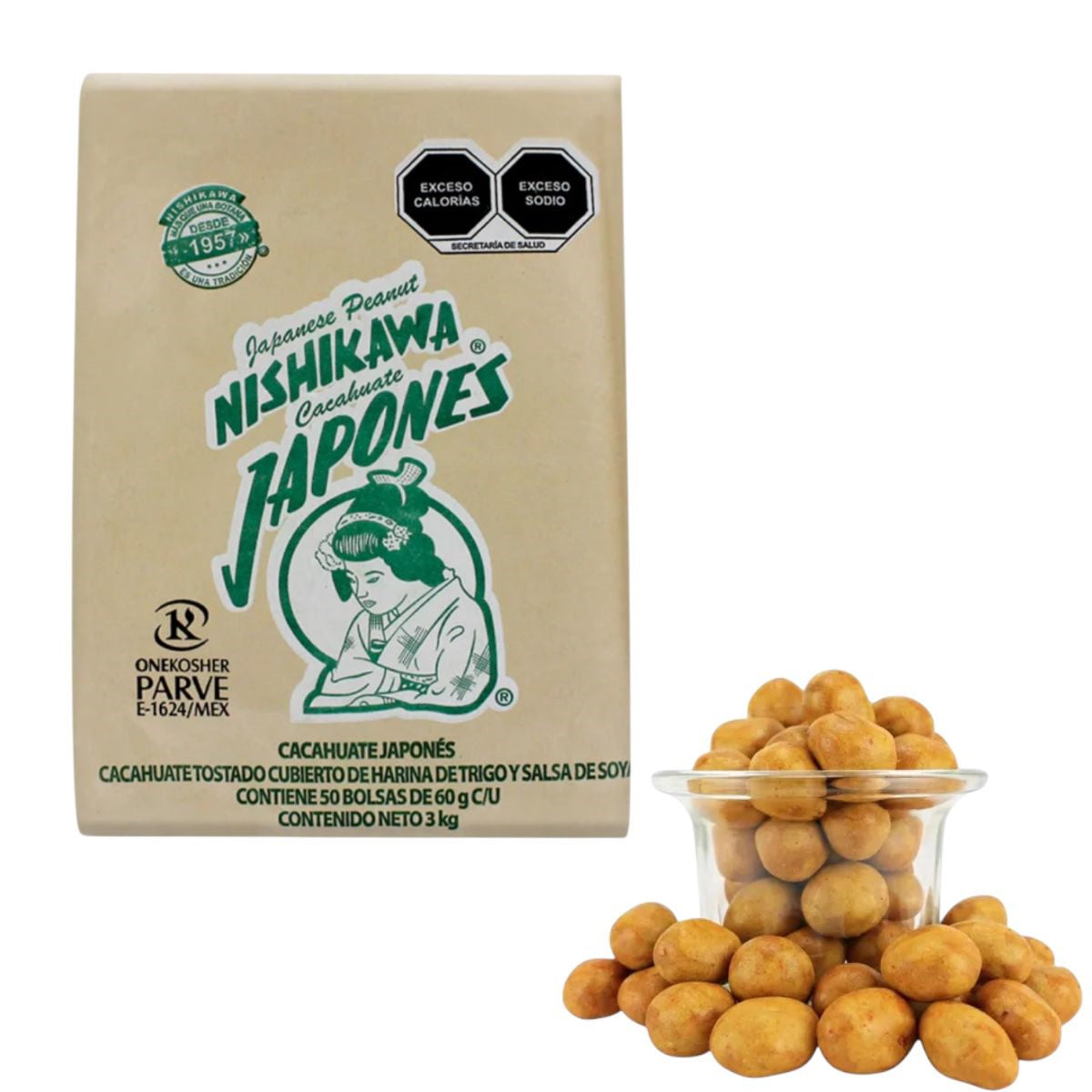 10 Piezas De Cacahuates Japoneses Nishikawa 60gr. C/u