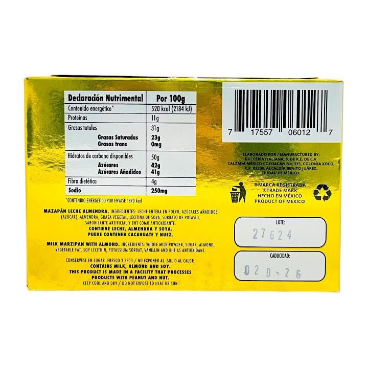 Laposse Mazapan Leche Almendra 18pz 360gr