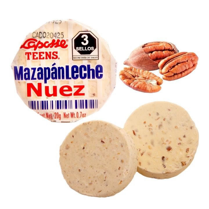 Laposse Mazapan Leche Nuez 18pz 360gr