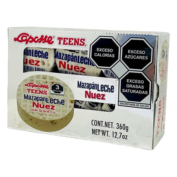 Laposse Mazapan Leche Nuez 18pz 360gr
