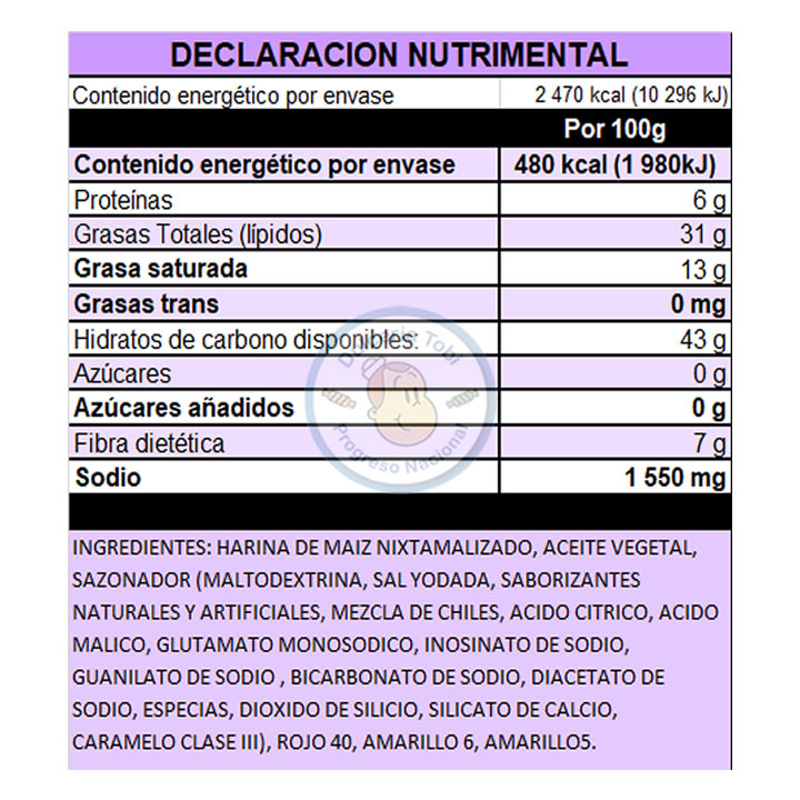 Totis Top Tops Hot Chili Bolsa Con 10 piezas