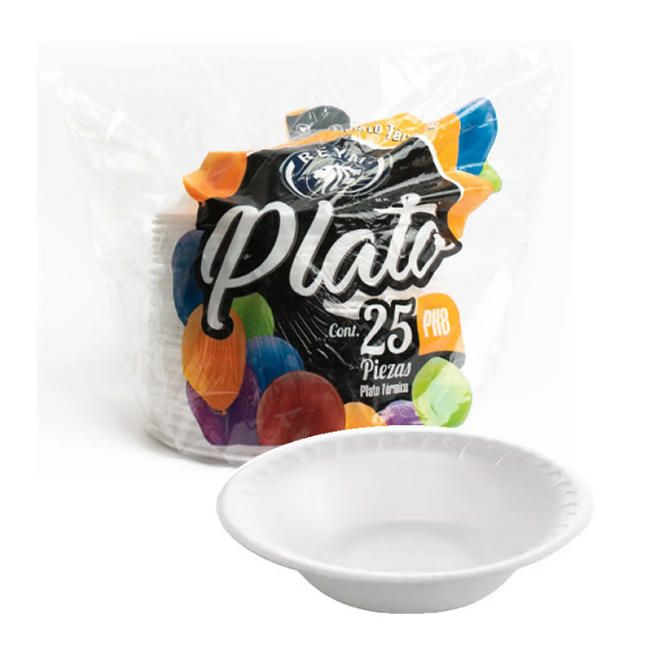 Reyma Plato Pozolero PH8 Desechable 25 Piezas