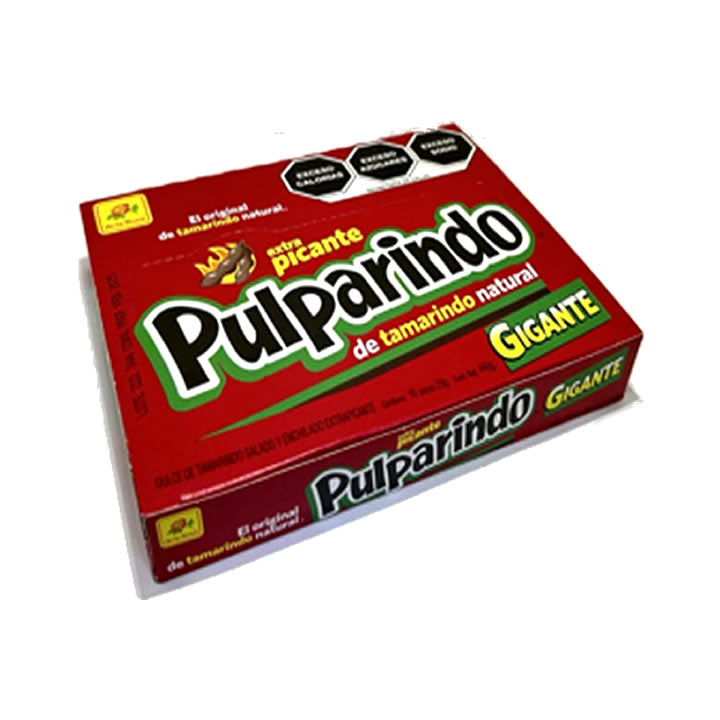Pulparindo Extra Picante Gigante De La Rosa 16 Pzas