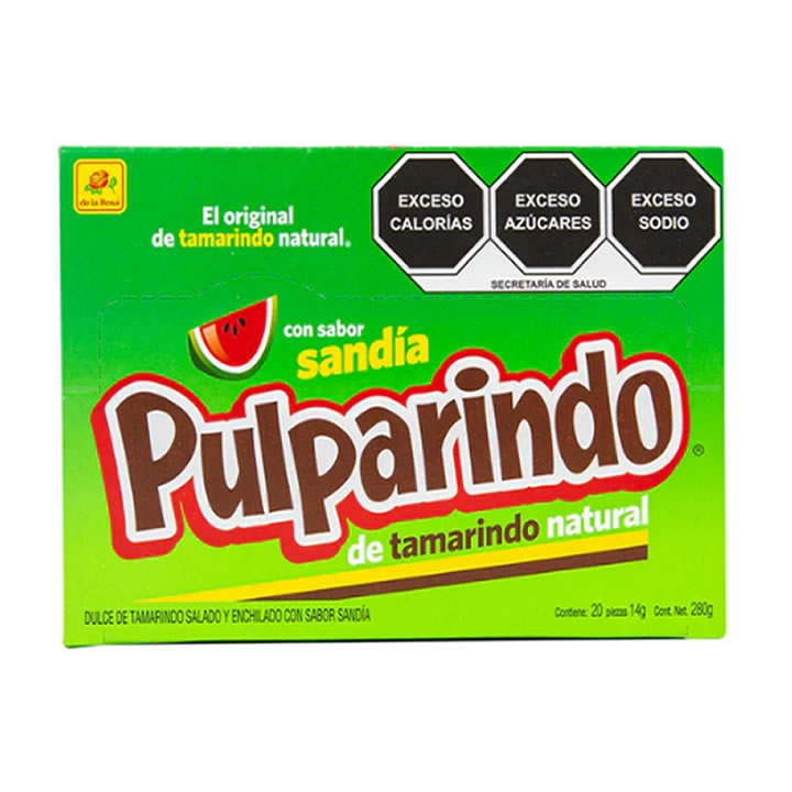 Pulparindo Sabor Sandia De La Rosa 20 Piezas De 14G C/u