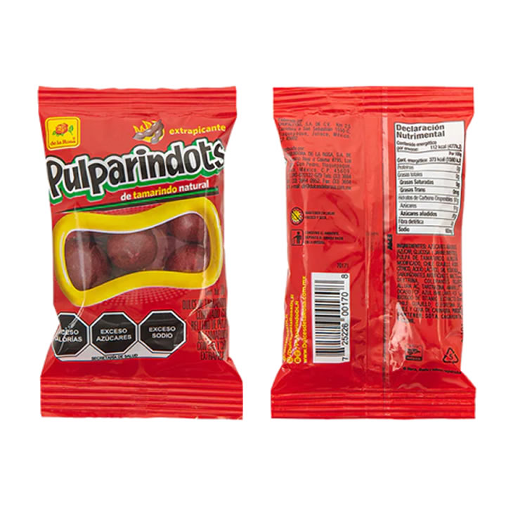 Pulparindots Extra Picante De La Rosa 20 Piezas De 30 G C/u