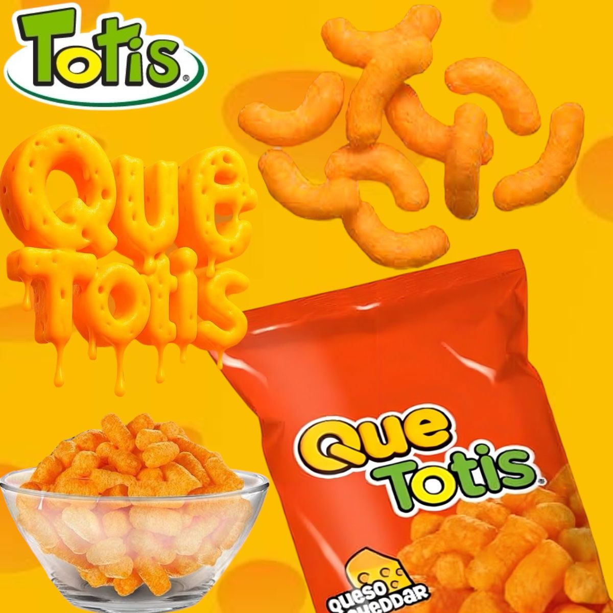 QueTotis Botana De Maiz Sabor Cheddar 400g