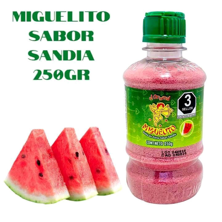 Miguelito Chilito En Polvo Sabor Sandia De 250gr