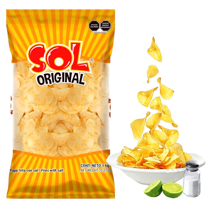 Sol Botana Papa Original Con Sal 1kg