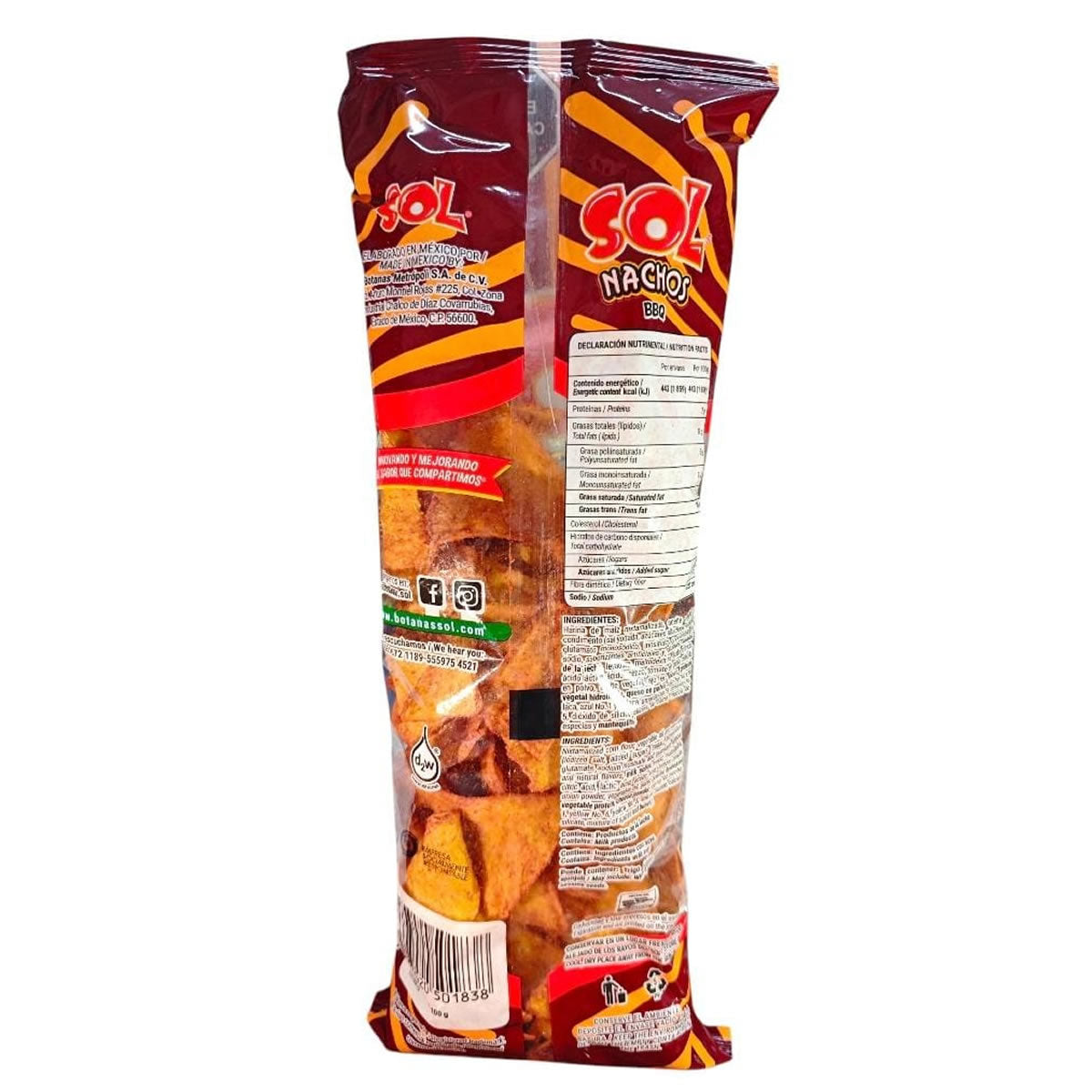 Sol Nachos BBQ Barbecue 100gr