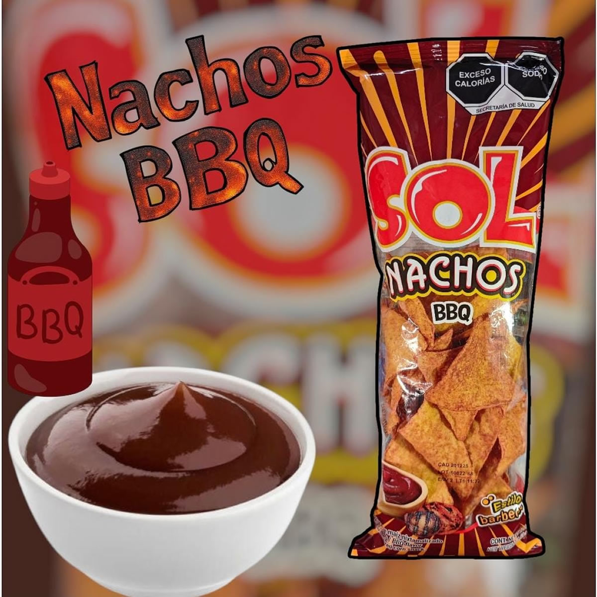 Sol Nachos BBQ Barbecue 100gr