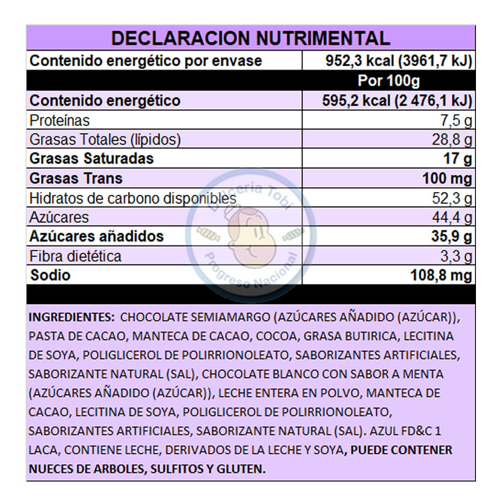 Turin Chocolate Minuit Menta Tubo 145g